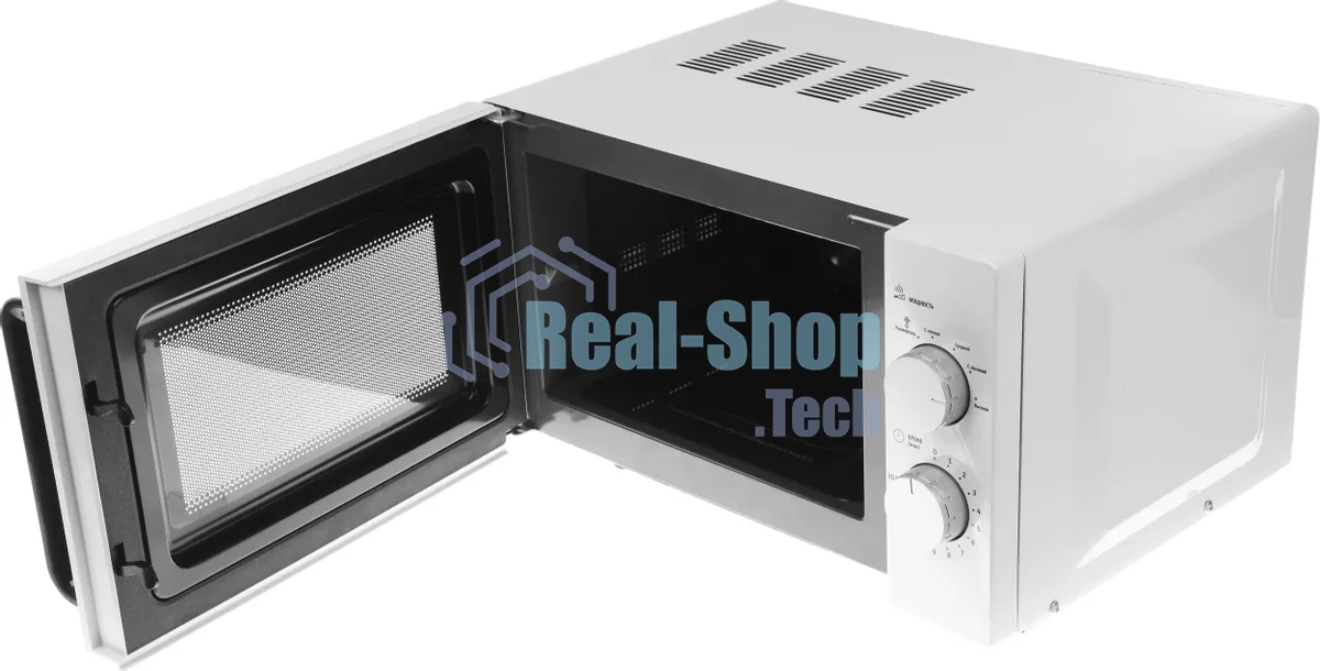 Микроволновая печь Galanz MOS-2401FMW белый, 20 л, 800 Вт, поворотный механизм