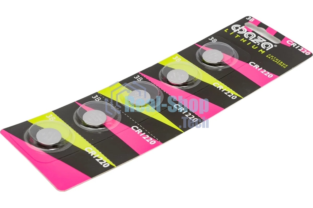 Элемент питания литиевый CR1220 3В BL-5 (блист.5шт) ФАZА 5027886