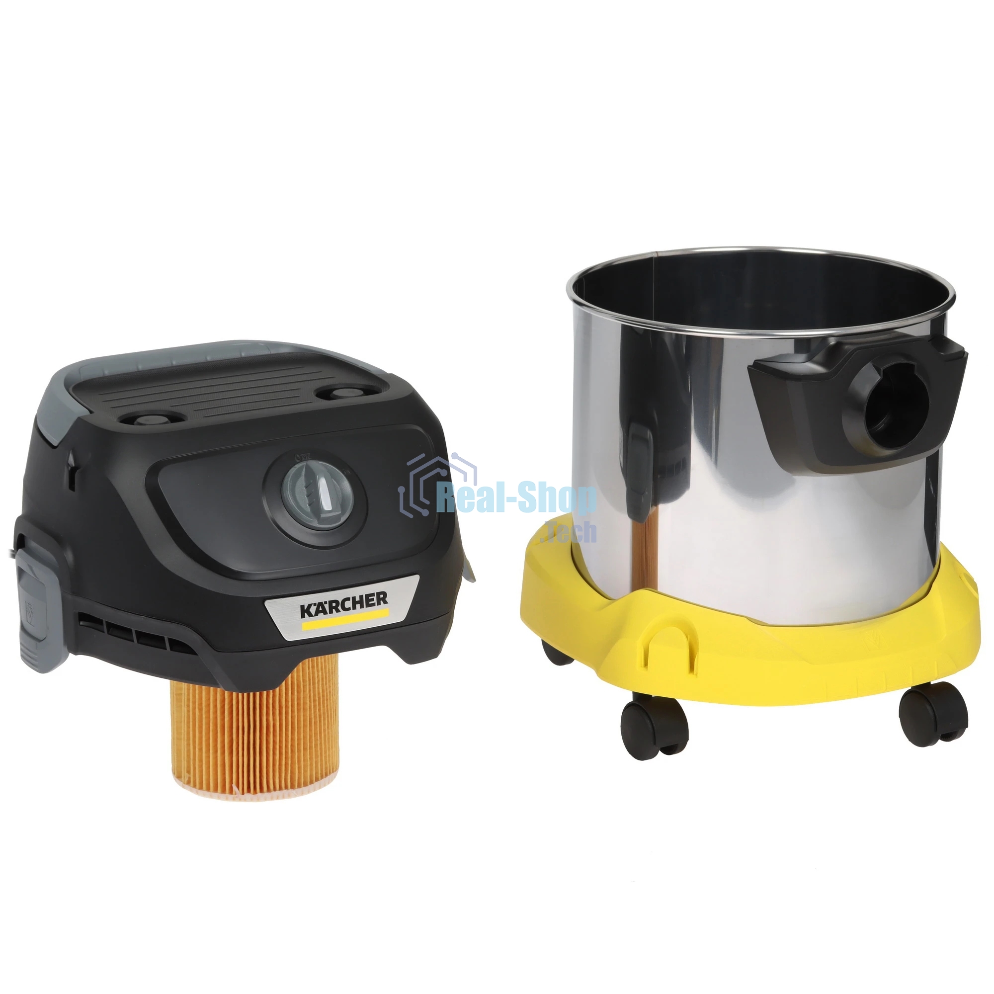 Строительный пылесос Karcher KWD 3 S V-15/4/20 AE *EU (уборка: сухая/влажная) желтый