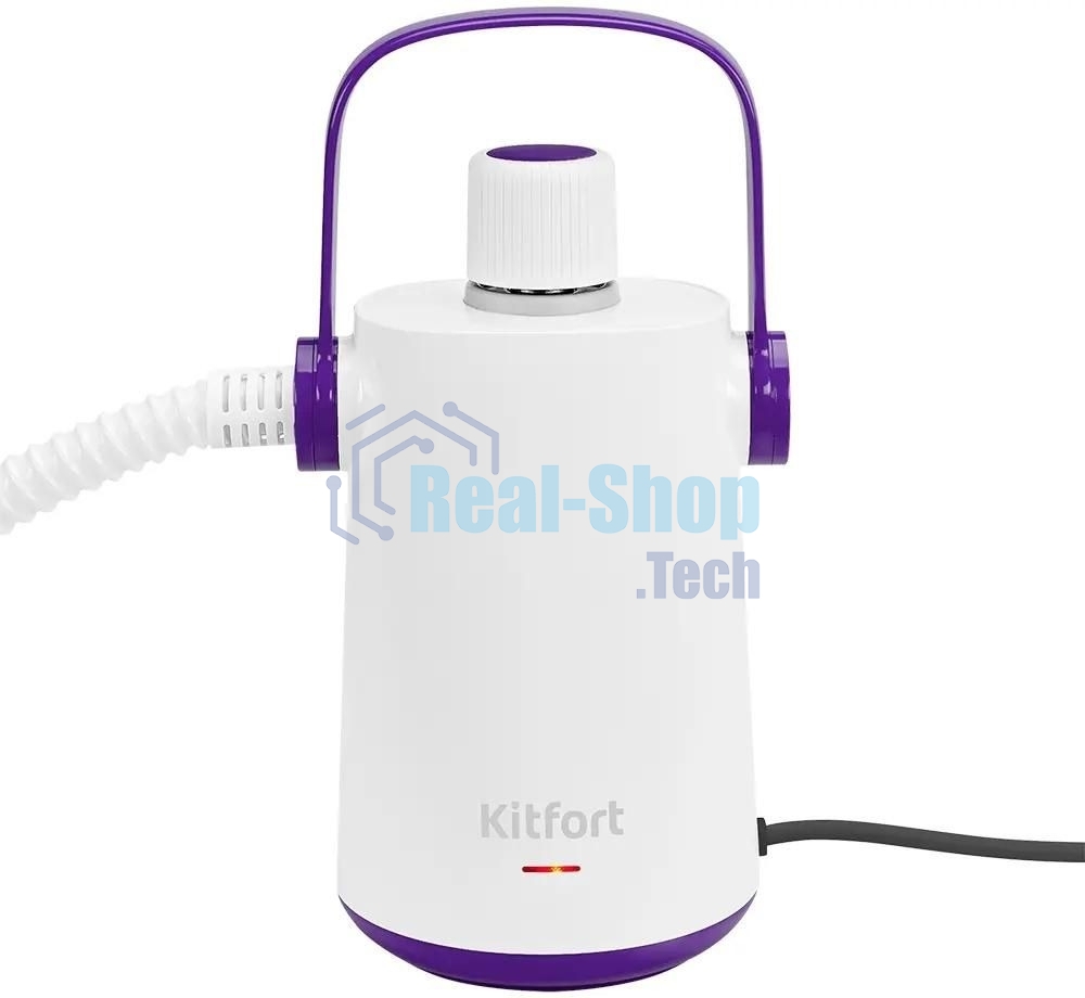 Пароочиститель ручной Kitfort КТ-9109-1 1000Вт белый/фиолетовый