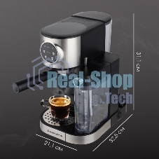 Кофеварка рожковая Zigmund & Shtain ZCM-890 черный/стальной, исп. кофе - молотый, 1.2 л, 1600 Вт, 15 бар