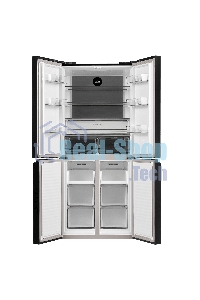 Холодильник Maunfeld MFF183NFBE черный трехкамерный инвертор 270/135л морозилка снизу, Total NoFrost, Side by Side