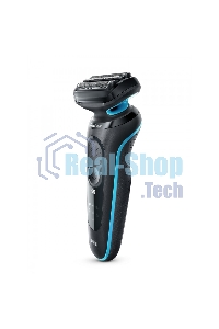 Электробритва Braun 51-M1000s черный/голубой