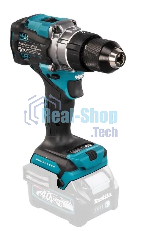 Дрель-шуруповерт аккумуляторная Makita DF001GZ, Аккумуляторная, 40В, Без АКБ и ЗУ