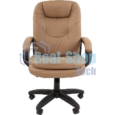 Кресло офисное Chairman 668 LT NEW экопремиум, бежевый, черный пластик