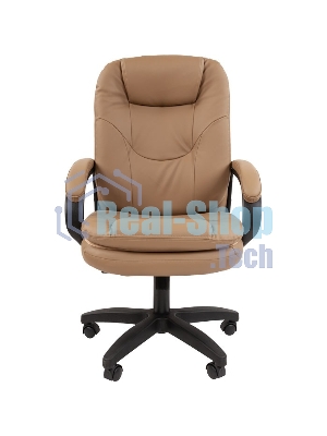 Кресло офисное Chairman 668 LT NEW экопремиум, бежевый, черный пластик