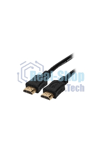Кабель HDMI C-HM-HM-1M Wize 1 м., v.2.0, 19M/19M, позол.разъемы, экран, черный, пакет