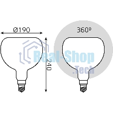 Лампа cветодиодная Gauss Filament А190 10W 890lm 4100К Е27 milky диммируемая LED