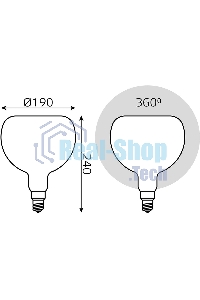 Лампа cветодиодная Gauss Filament А190 10W 890lm 4100К Е27 milky диммируемая LED