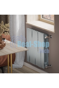 Радиатор биметаллический Royal Thermo PianoForte 500 серебристый - 6 секц.