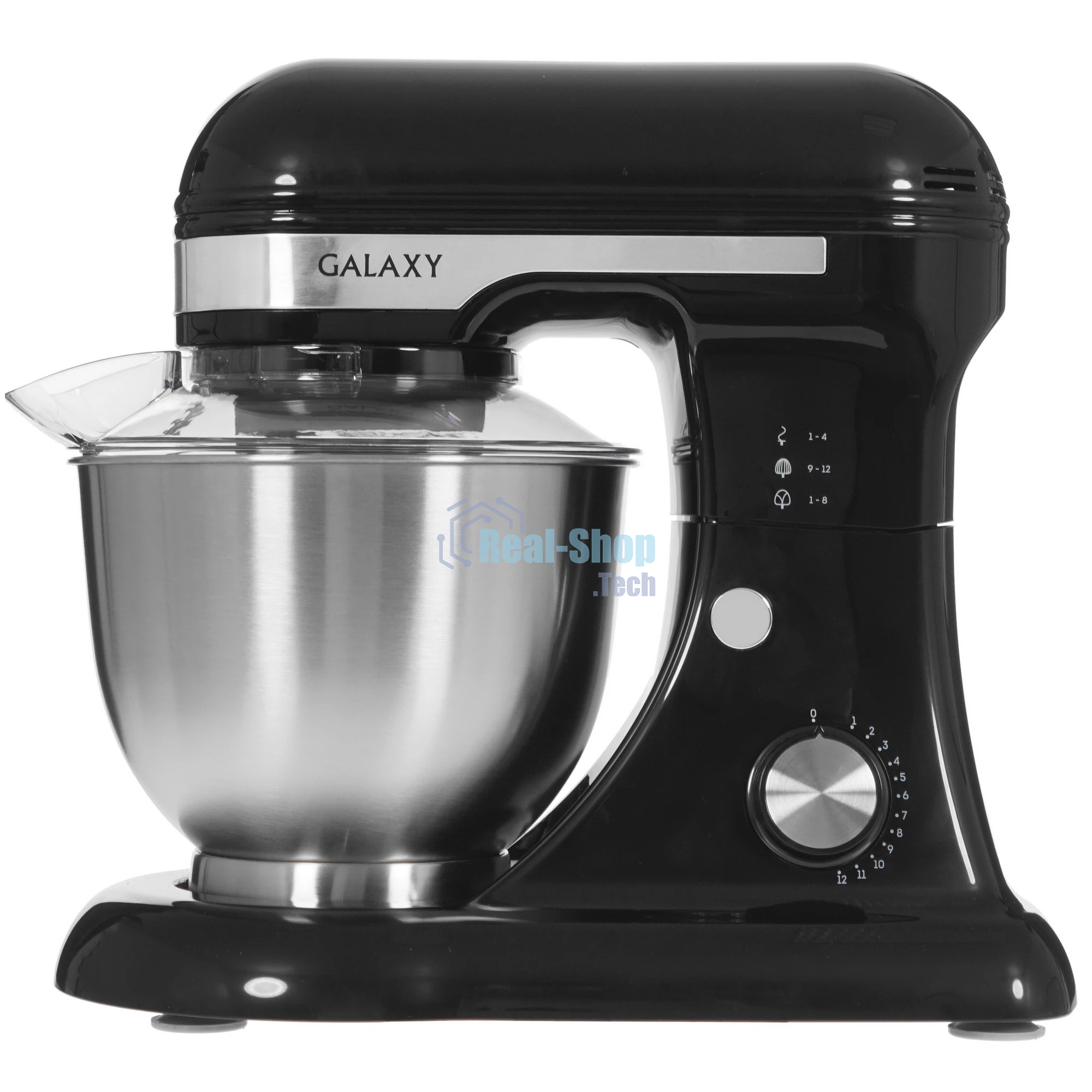 Миксер Galaxy Line GL 2230, черный, планетарный, 700 Вт, 12 скоростей