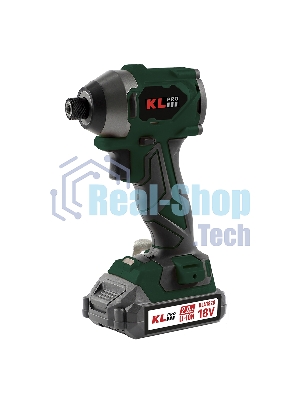 Профессиональный бесщеточный винтоверт аккумуляторный KLPRO KLDV18BH-20 (18В, Li-ion-2шт, 2.0А·ч, 220Нм, 2 скорости, подсветка,З/У,в кейсе)