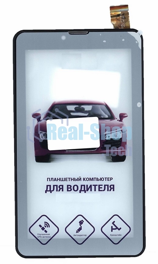 Сенсорное стекло (тачскрин) для Irbis TZ777, черное с рамкой