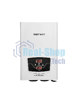 Стабилизатор напряжения для газового котла SMARTWATT AVR BOILER 2000RW (140W - 260W, 2000VA, 2 кВт, 50 Гц, розеток - 2,
