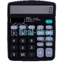 Калькулятор настольный Deli E837 черный 12-разр.