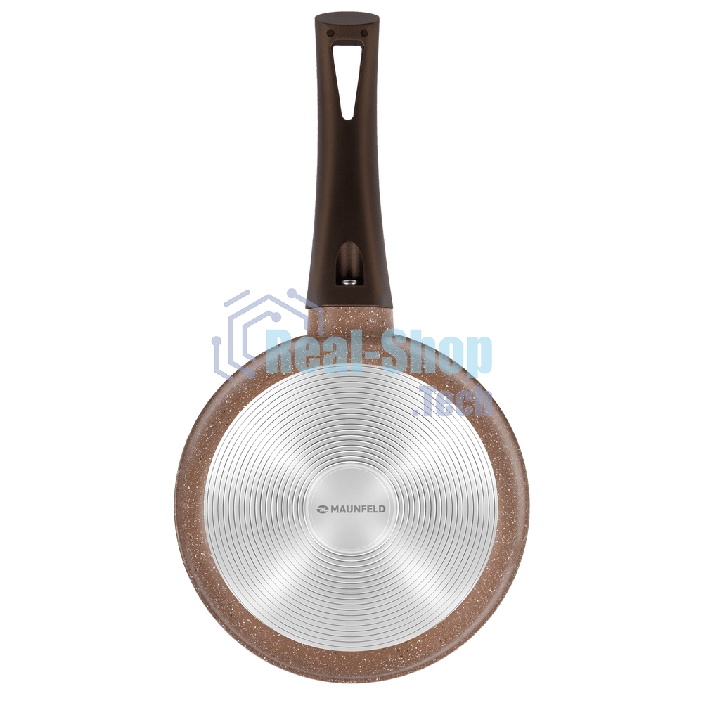 Ковш Maunfeld Carmel MF18CRM01SP из литого алюминия со стеклянной крышкой, 18 см, 1,6 л