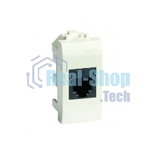 Розетка телефонная DKC Brava 76120B RJ12, 6P6C, 1 мод. белая