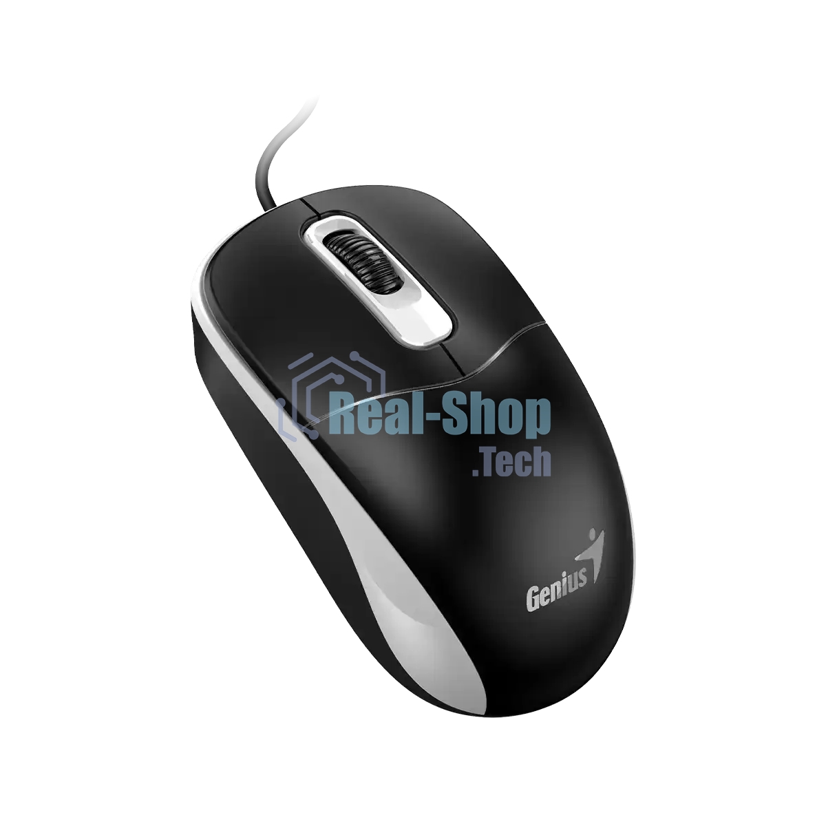 Мышь проводная Genius DX-111 черно-серый, 1200 dpi, USB, кнопки - 3