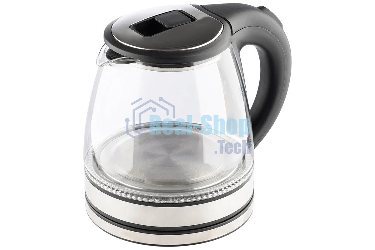 Чайник электрический Homestar HS-1052 1,2 л, стекло/пластик черный