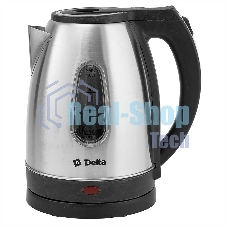 Чайник электрический DELTA DL-1114 нерж. с серым