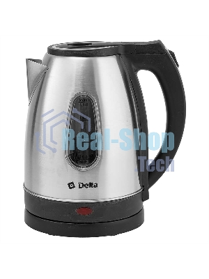 Чайник электрический DELTA DL-1114 нерж. с серым