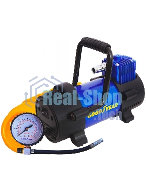 Компрессор GOODYEAR GY-40L GY000111 40 л/мин со съемной ручкой Воздушный компрессор Goodyear GY-40L 40 л/мин со съемной ручкой, съемный витой шланг, сумка для хранения