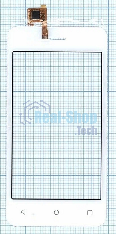 Сенсорное стекло (тачскрин) для Fly FS406 Stratus 5, белое