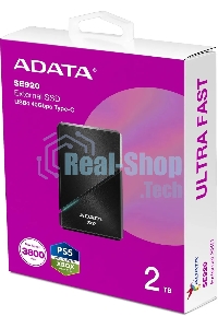 Внешний SSD ADATA SE920 USB-C 2Tb EXT. черный