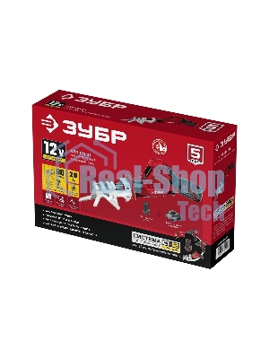 Пила сабельная. Зубр 12В, 1 АКБ (2А·ч), в коробке, СПЛ-125-21