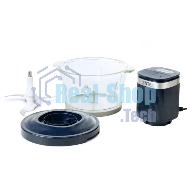 Чоппер Centek CT-1397 (синий) 600Вт 2 скорости, стеклянная чаша 2 л, 4 лезвия, резиновое основание