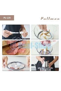 Измельчитель электрический Pullman PL-320, 1000Вт, 6 лезвий, стеклянная чаша 3 л