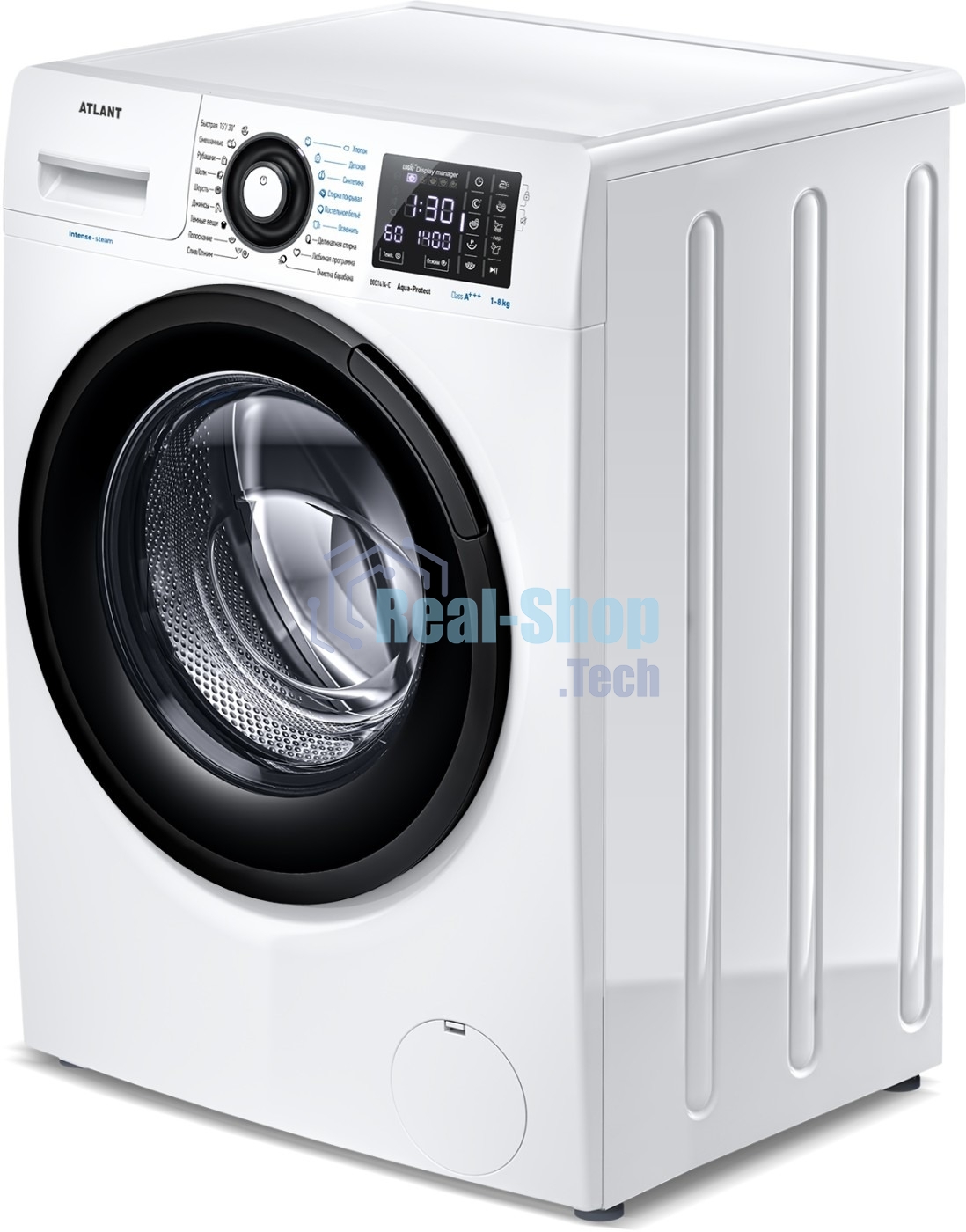 Стиральная машина Атлант СМА 80С1414-C-02 белая, загрузка фронтальная 8кг, 1400 об/мин., класс: A
