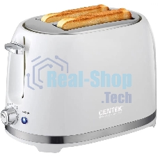 Тостер Centek CT-1432 белый, 850 Вт, 2 слота