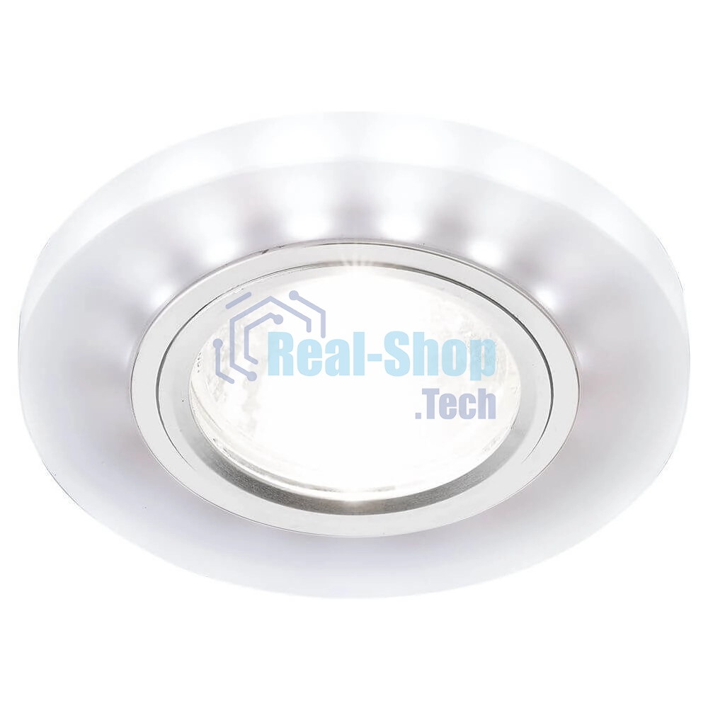Точечный светодиодный светильник Ambrella Light матовый/хром/MR16+3W/LED WHITE/ S214 WH/CH/WH