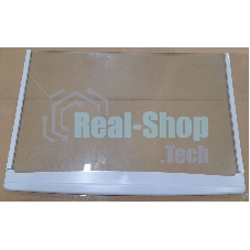 Полка стеклянная 495 х 338 х 4 с обрамлением нижняя (для холодильников R-290; R-296)