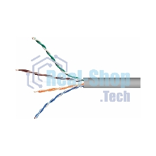 Кабель Cablexpert, UTP5e, 4 пары, 0.51 мм, CCA, однож., 305 м, серый