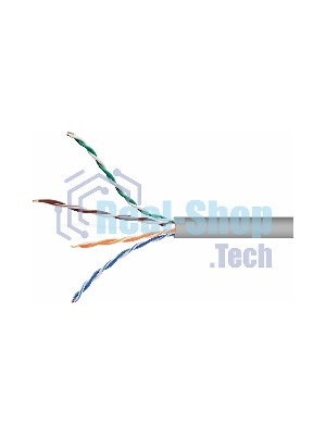 Кабель Cablexpert, UTP5e, 4 пары, 0.51 мм, CCA, однож., 305 м, серый