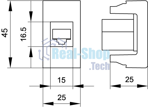 Розетка компьютерная DKC Viva 45058 RJ-45 кат.6, неэкранированная, 8P8C, Hyperline, Dual IDC, белая, 1 модуль