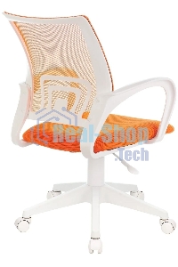 Кресло компьютерное Бюрократ CH-W695NLT TW-38-3 TW-96-1 оранжевый, сетка/ткань, крестовина пластик, пластик белый