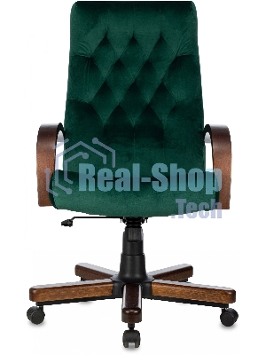 Кресло Бюрократ T-9928WALNUT Fabric Italia Green зеленый, ткань