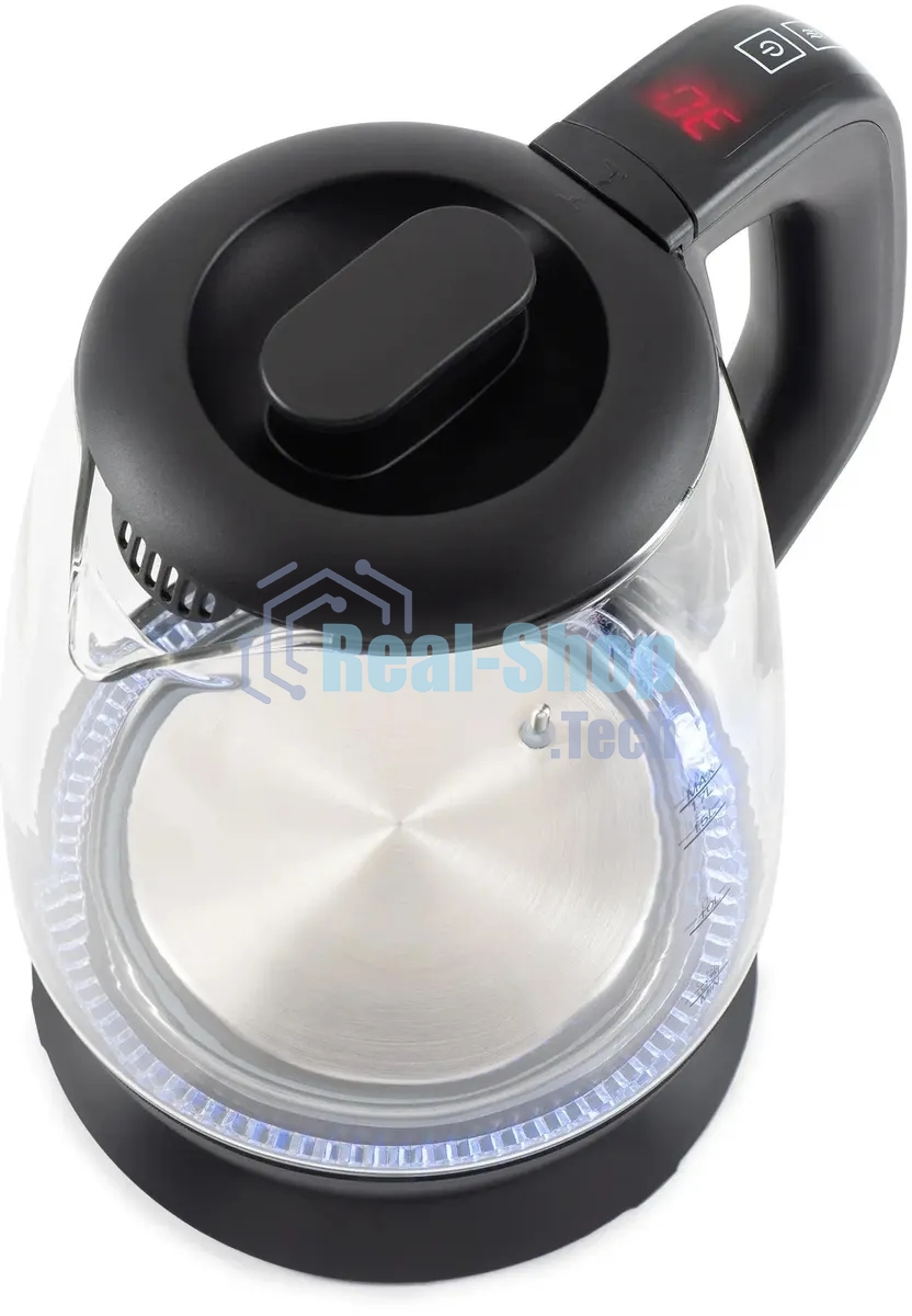 Чайник электрический Starwind SKS3036 1.7л. 2200Вт черный корпус: стекло