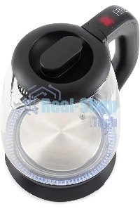 Чайник электрический Starwind SKS3036 1.7л. 2200Вт черный корпус: стекло