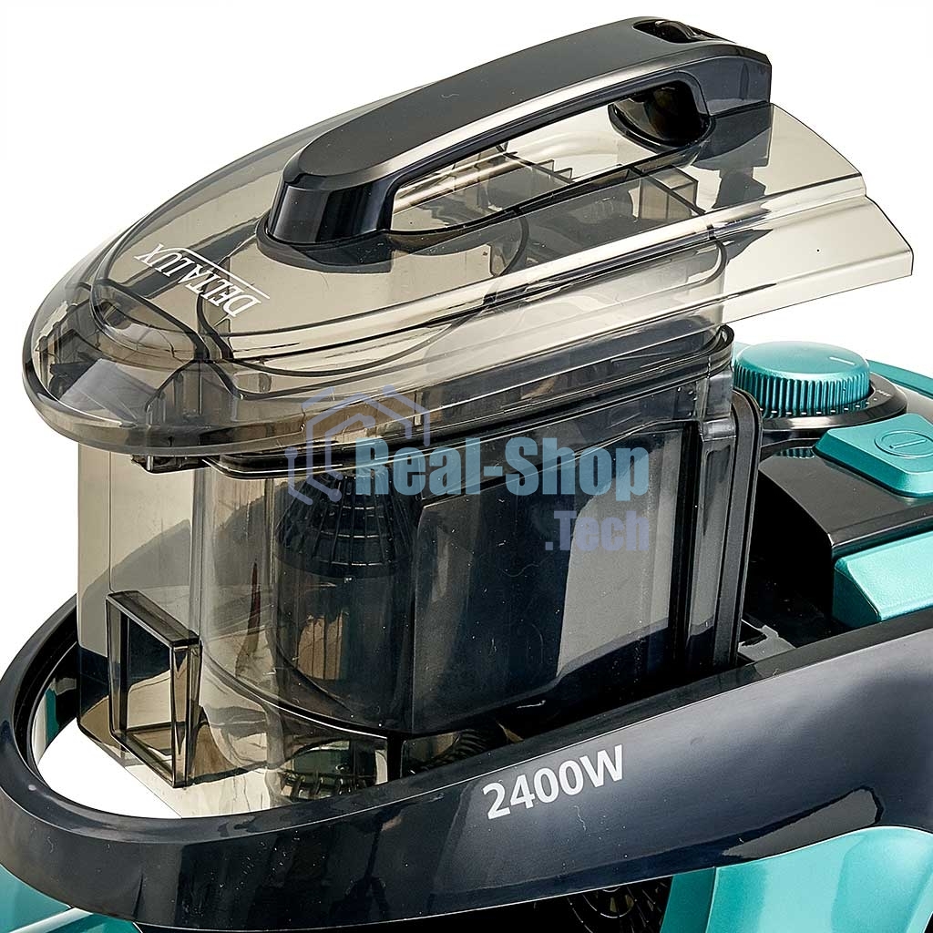 Пылесос DELTA LUX DE-3501 черный\бирюзовый