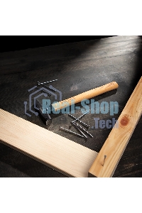 Молоток слесарный Denzel 300 г, кованый квадратный боек, буковая рукоятка