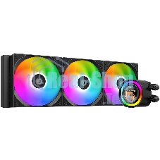 Система жидкостного охлаждения ID-Cooling FX360 LCD ARGb Soc-AM5/AM4/1200/1700/1851 черный 4-pin 27.2dB Al+Cu LCD 350W Ret