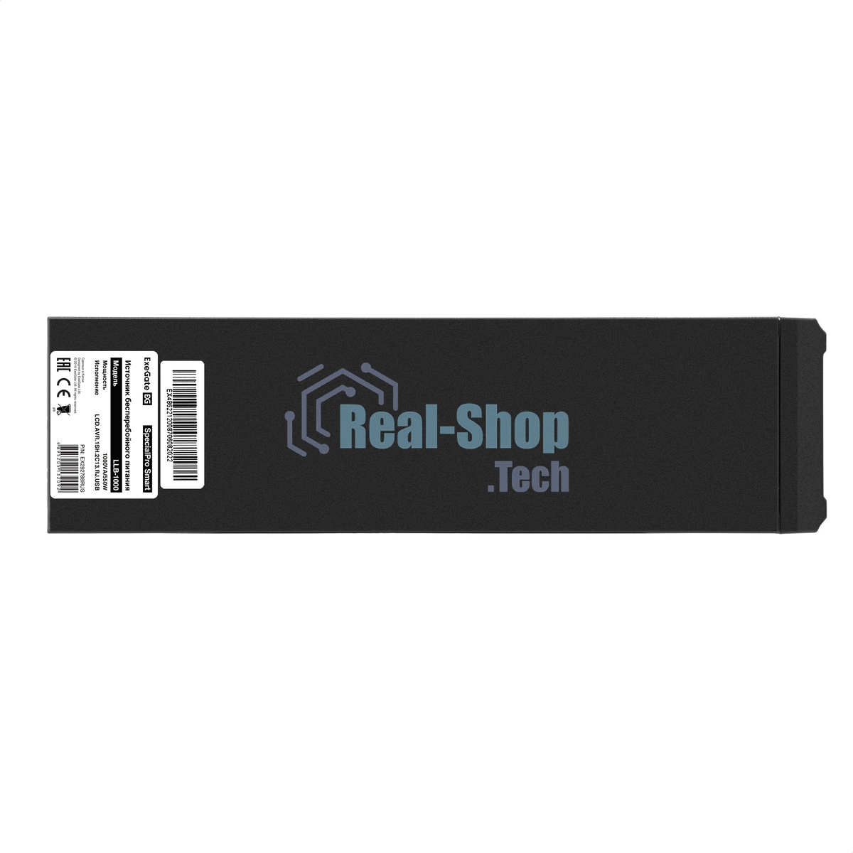 Источник бесперебойного питания ExeGate SpecialPro Smart LLB-1000.LCD.AVR.1SH.2C13.RJ.USB 1000VA/550W, LCD, AVR, 1*Schuko+2*C13, RJ45/11,USB, металлический корпус, черный