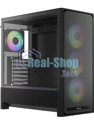Корпус Ocypus Delta C70 BK ARGB, Midi-Tower, чёрный, 4 x 120 мм