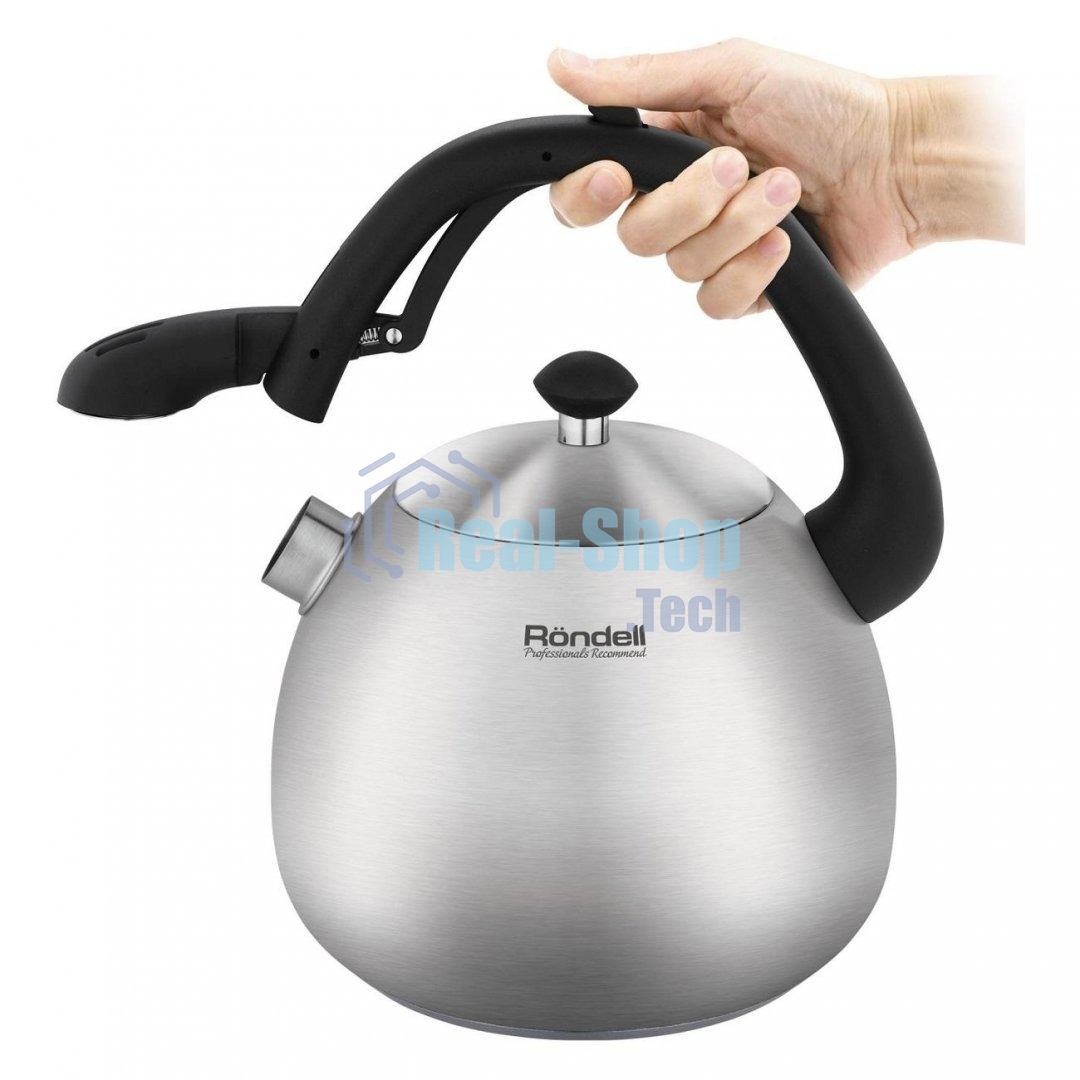 Чайник металлический Rondell Esfera RDS-1656, 3л, стальной