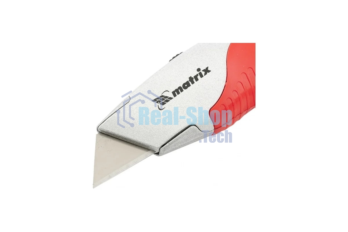 Нож Matrix, выдвижное трапецивидное лезвие, эргономичная двухкомпонентная рукоятка