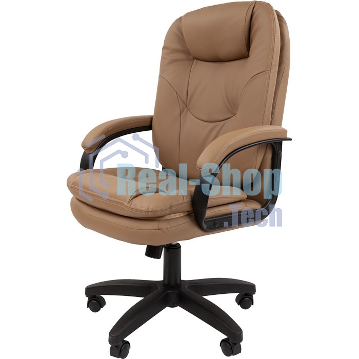 Кресло офисное Chairman 668 LT NEW экопремиум, бежевый, черный пластик